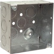 Raco Electrical Box, 30.3 cu in, Wall Box, 2 Gangs, Steel 8232